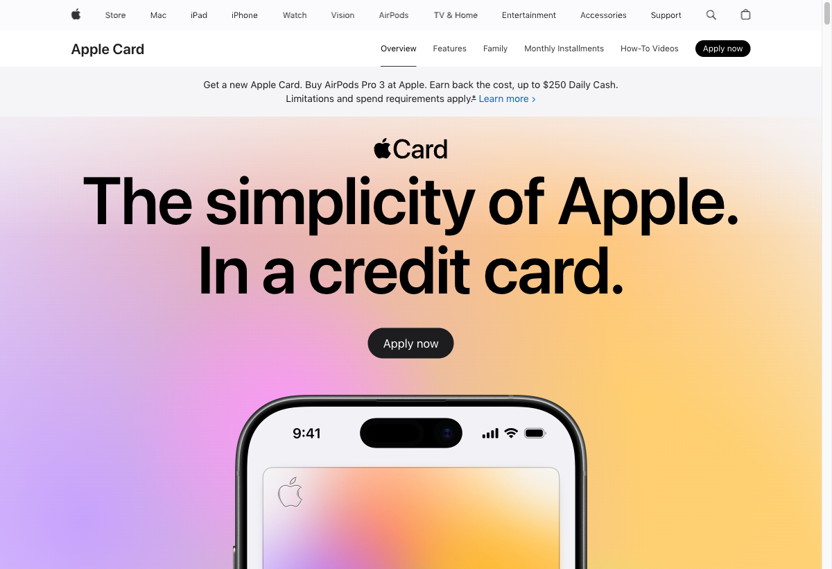 Apple Card features