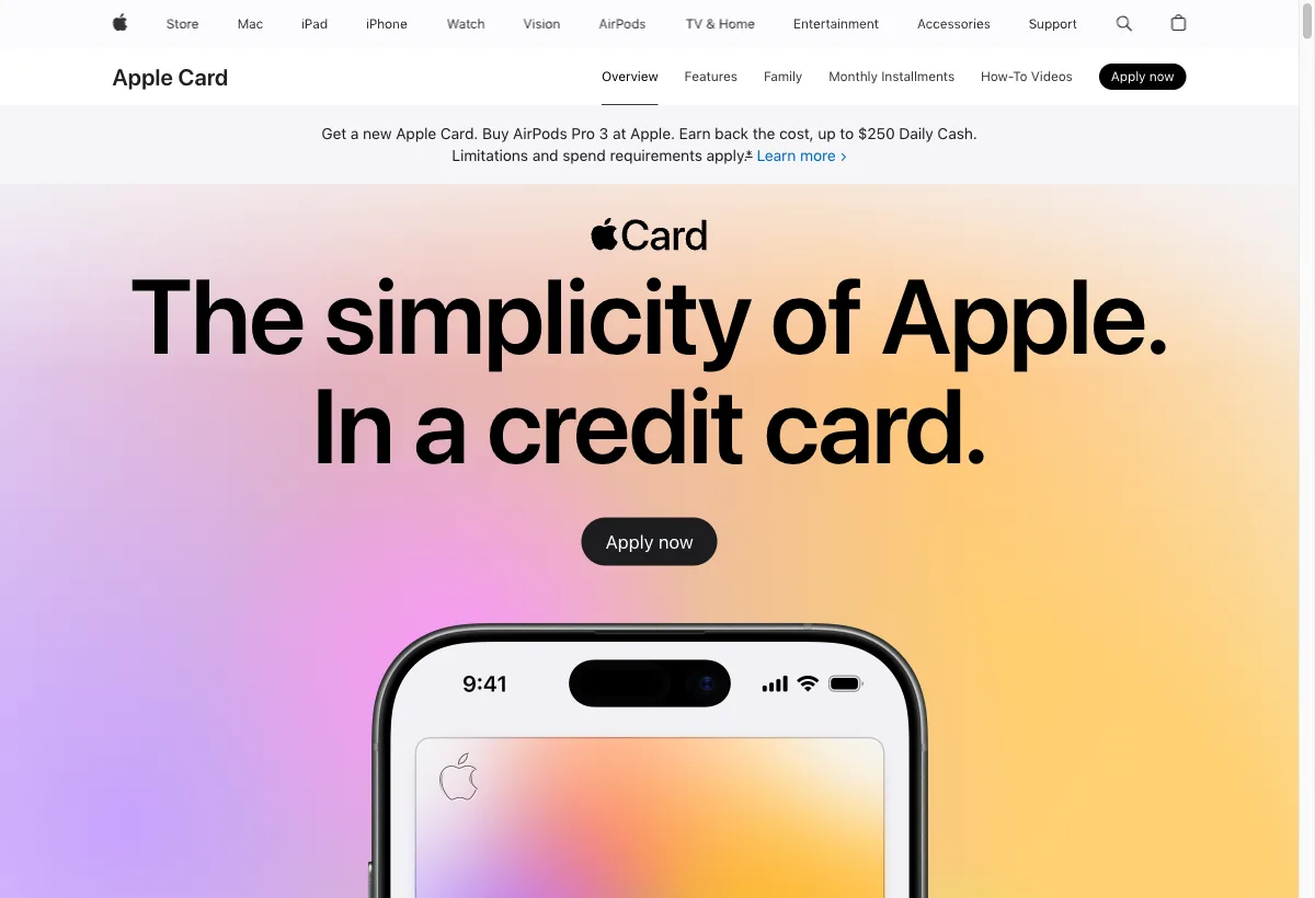 Apple Card features