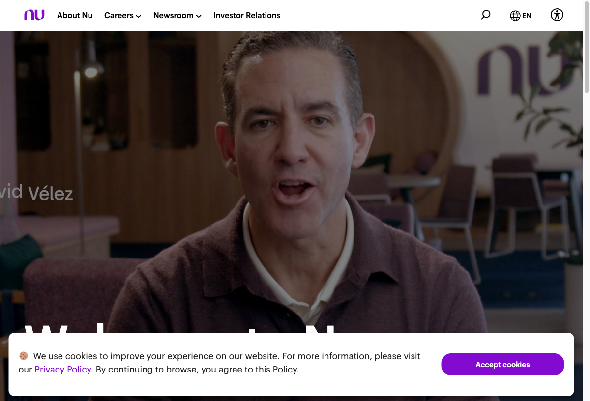 Nubank landing page