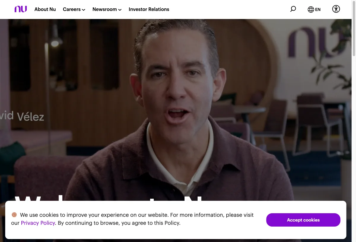 Nubank landing page