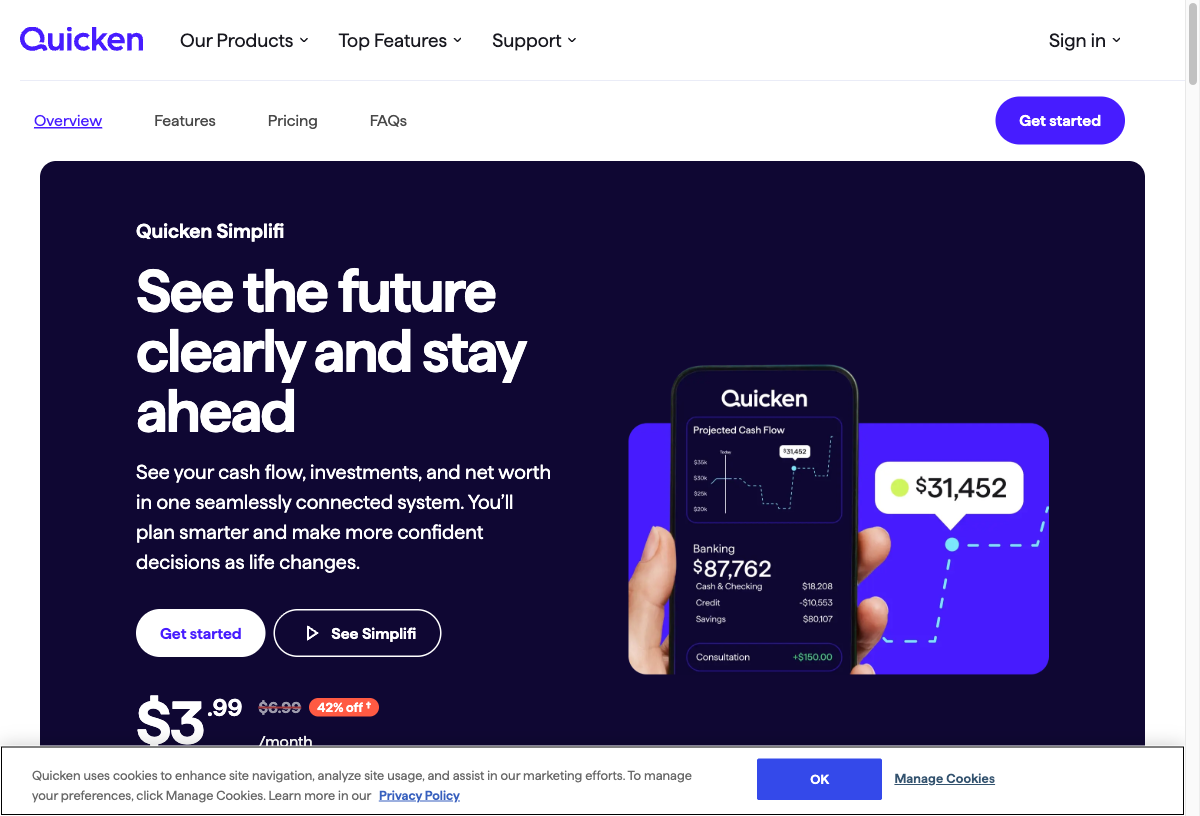 Simplifi landing page