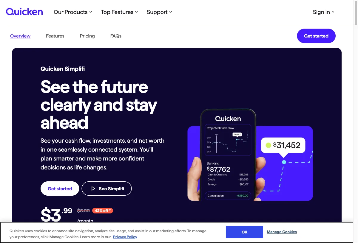 Simplifi landing page