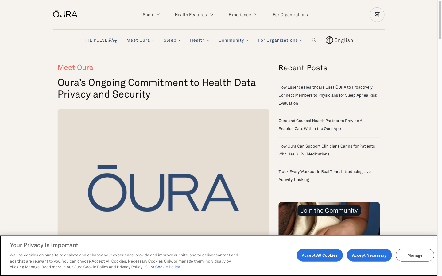 Oura Ring privacy blog
