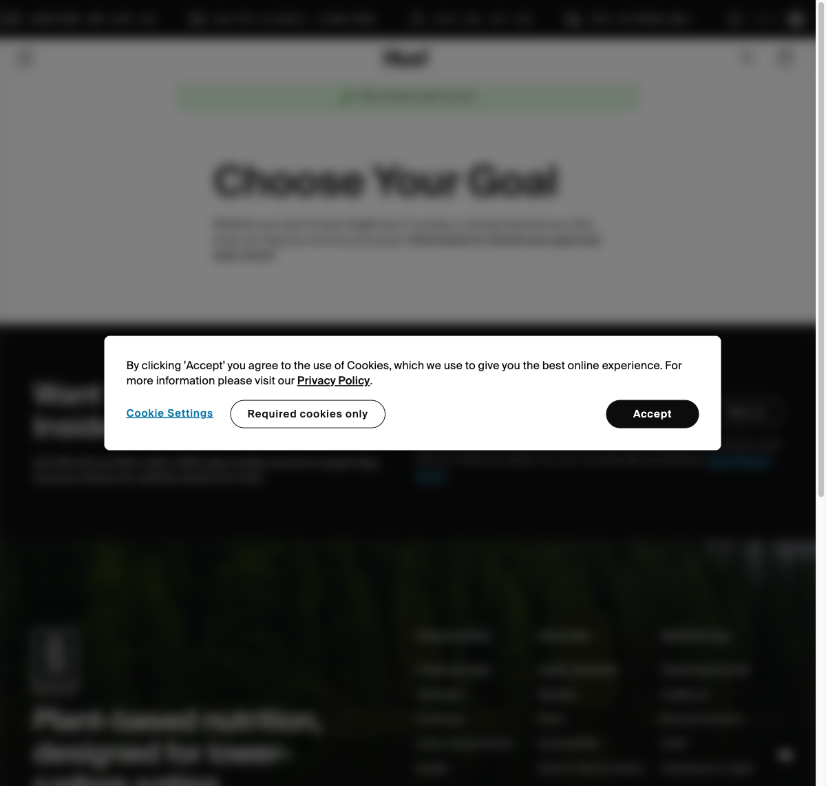 Huel goal selector